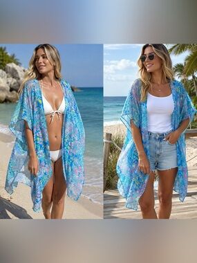 Hibluco Floral Kimono